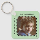 Dubbelzijdig 2 foto's naam sunshine green sleutelhanger (Voorkant)