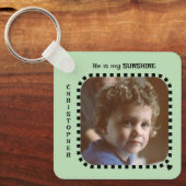Dubbelzijdig 2 foto's naam sunshine green sleutelhanger (Voorkant)