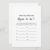 Dubbelzijdig-2-Vrijgezellenfeest game-Hoe oud | Ad Kaart (Voorkant / Achterkant)