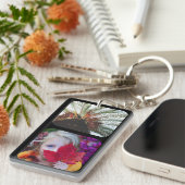 Dubbelzijdig 4 foto-sjabloon met achtergrondafbeel sleutelhanger (Voorkant Rechts)