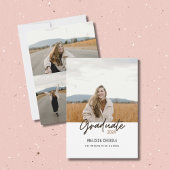 Dubbelzijdig 4 foto wit Afstuderen aankondiging