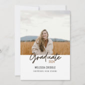 Dubbelzijdig 4 foto wit Afstuderen aankondiging (Voorkant)