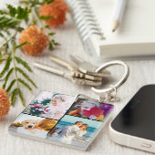 Dubbelzijdig 8 zwarte foto-Sleutelhanger met achte Sleutelhanger (Voorkant Rechts)