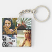 Dubbelzijdig 8 zwarte foto-Sleutelhanger met achte Sleutelhanger (Achterkant)