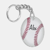 Dubbelzijdig aangepast Baseball-Sleutelhanger Sleutelhanger (Voorkant Links)