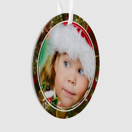 Dubbelzijdig Afbeelding- en kerstkerstversiering Ornament (voorkant)