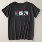 Dubbelzijdig afdrukken Business Logo Womens Crew Grote Maat T-shirt (Design achterkant)