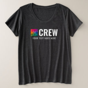 Dubbelzijdig afdrukken Business Logo Womens Crew Grote Maat T-shirt