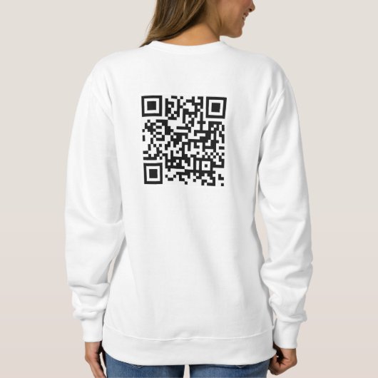 Dubbelzijdig afdrukken Custom Womens Scan Me QR-co Trui (Achterkant)