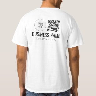 Dubbelzijdig afdrukken QR-code Logo Personeelslid  T-shirt