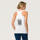 Dubbelzijdig afdrukken QR Code Scan me Vrouwen Bes Tanktop (Volledige Achterkant)