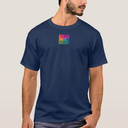 Dubbelzijdig afdrukken Upload Afbeelding Logo Mann T-shirt (Voorkant)