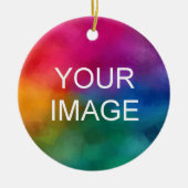 Dubbelzijdig afdrukken Upload uw eigen foto Logo n Keramisch Ornament (Voorkant)