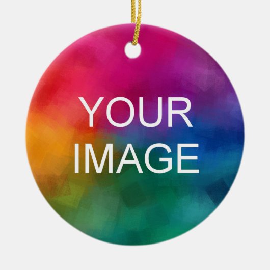 Dubbelzijdig afdrukken Upload uw eigen foto Logo n Keramisch Ornament (Voorkant)