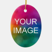 Dubbelzijdig afdrukken Upload uw eigen foto of Log Keramisch Ornament (Voorkant)