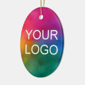 Dubbelzijdig afdrukken van uw bedrijf Logo Oval Keramisch Ornament (Links)