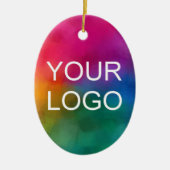 Dubbelzijdig afdrukken van uw bedrijf Logo Oval Keramisch Ornament (Voorkant)