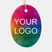 Dubbelzijdig afdrukken van uw bedrijf Logo Oval Keramisch Ornament (Achterkant)