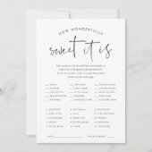 Dubbelzijdig Baby shower Bingo & Snoep Game Kaart (Voorkant)