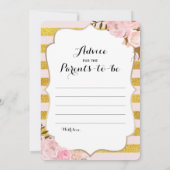 Dubbelzijdig Baby shower game- advies | Wie weet Kaart (Achterkant)