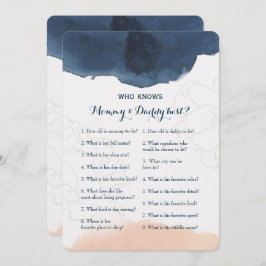 Dubbelzijdig Baby shower game- advies | Wie weet Kaart