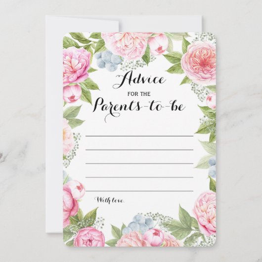 Dubbelzijdig Baby shower game- advies | Wie weet Kaart (Achterkant)