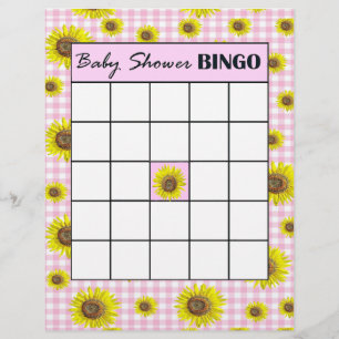 Dubbelzijdig Baby shower game BINGO/Baby namen Flyer