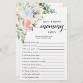 Dubbelzijdig Baby shower game Fleur Jolie Floral (Voorkant / Achterkant)