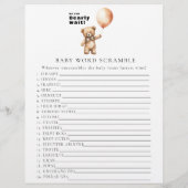 Dubbelzijdig baby shower spel flyer (Achterkant)