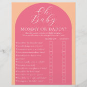 Dubbelzijdig baby shower spel flyer (Voorkant)
