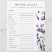 Dubbelzijdig baby shower spel flyer (Achterkant)