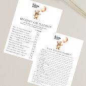 Dubbelzijdig baby shower spel flyer