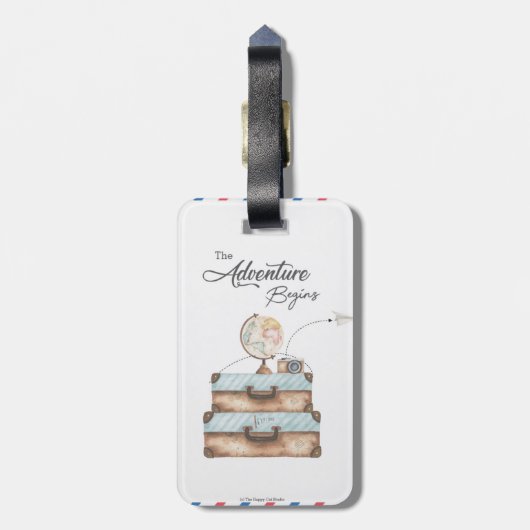 dubbelzijdig bagagelabel (Achterkant verticaal)