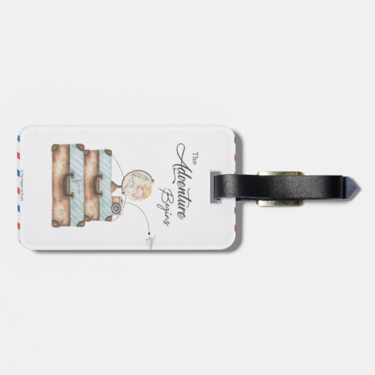 dubbelzijdig bagagelabel (Achterkant horizontaal)