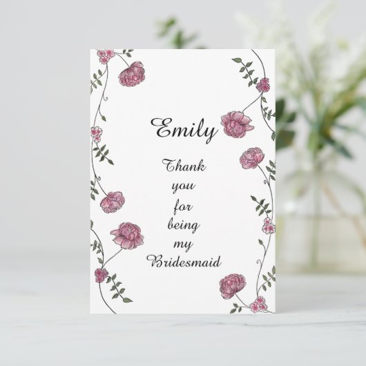 Dubbelzijdig Bedankt voor je creditcard voor Bride (Staand voorkant)