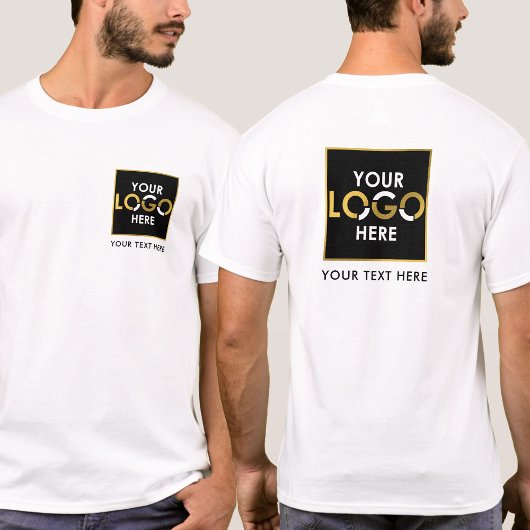 Dubbelzijdig bedrijf Uw Logo & Tekst Promotionele T-shirt