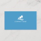 Dubbelzijdig blauw/groen onroerend goed visitekaartje (Achterkant)