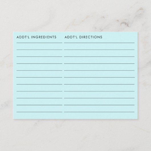 Dubbelzijdig Blauwgroen lichtblauw Vrijgezellenfee Informatiekaartje (Achterkant)