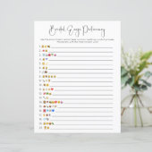 Dubbelzijdig bruiloft emoji pictionary spel (Staand voorkant)