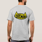 Dubbelzijdig - CATMAN Kattenkop Grappige T-Shirt (Achterkant)