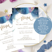 Dubbelzijdig, chique hemelse thema Waterverf Menu