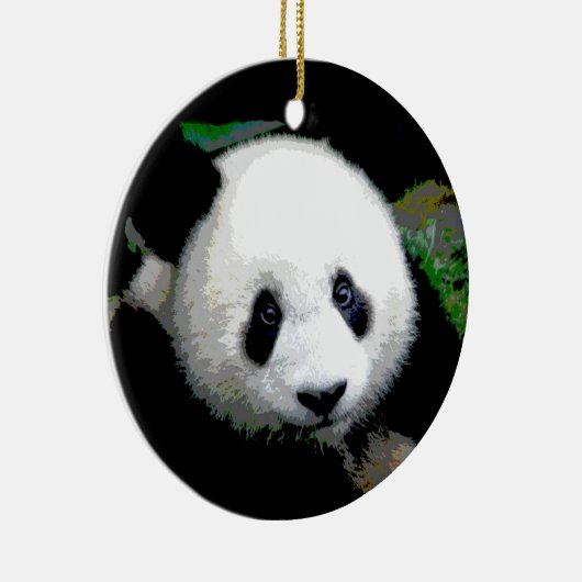 Dubbelzijdig Cool Panda Christmas Tree Ornament (Rechts)
