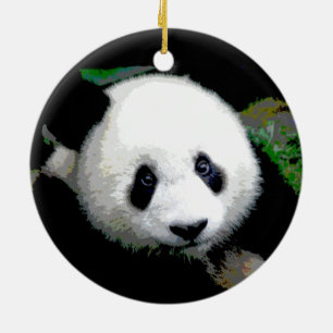 Dubbelzijdig Cool Panda Christmas Tree Ornament