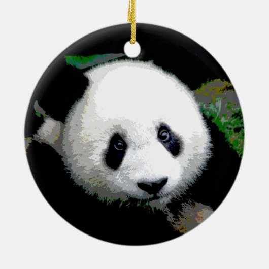 Dubbelzijdig Cool Panda Christmas Tree Ornament (Achterkant)
