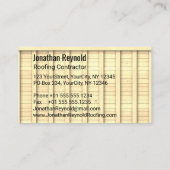 Dubbelzijdig dakbedekking met bruin dak visitekaartje (Achterkant)