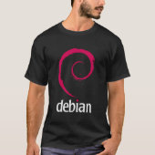 (Dubbelzijdig) Debian Linux - Robuuste Secure Oper T-shirt (Voorkant)