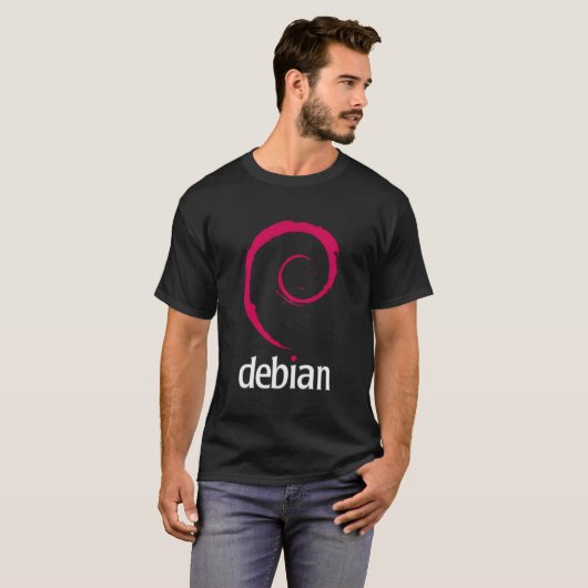 (Dubbelzijdig) Debian Linux - Robuuste Secure Oper T-shirt (Voorkant volledig)