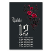 Dubbelzijdig donker gotisch crimson Roos Kaart (Achterkant)