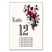 Dubbelzijdig donker gotisch crimson Roos Kaart (Voorkant)