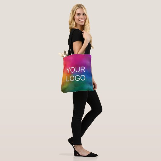 Dubbelzijdig druk uw eigen bedrijfstekst af met Lo Tote Bag (Op model)